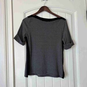 Classic Black and White Striped Women's Tee